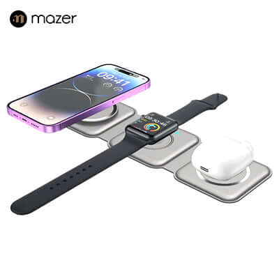 Mazer Mag Trifold 3-in-1 Foldable Wireless Charger Corporate Gifts Singapore