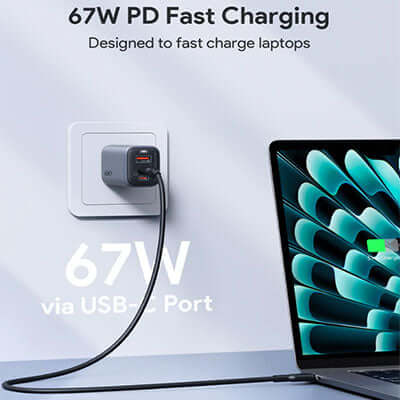 Aukey PA-B6U 67W UFCS 3-Port Wall Charger Corporate Gifts Singapore