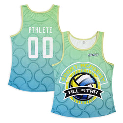 Custom Tank Top featuring a vibrant design for athletes, ideal for sports academies and corporate gifts.