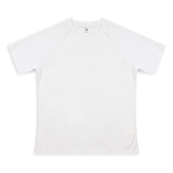Custom Active T-Shirt in plain white, designed for comfort and active wear, perfect for corporate gifts.