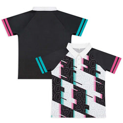 Custom Active Polo in black and pink with stylish design, perfect for corporate gifts and active wear.