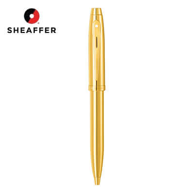 Sheaffer® Glossy PVD Gold Ballpoint Pen With PVD Gold Trim Corporate Gifts Singapore