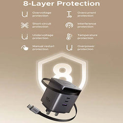 UGREEN Nexode Pro 100W USB C Charger with Built-in Retractable Cable Corporate Gift Singapore