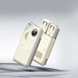 Remax FCP-12 Aluminum Alloy Powerbank 10000mAh displayed on a sleek background, showcasing its modern design.
