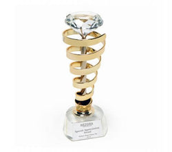 Orro Spin Diamond on Round Crystal Base Corporate Gifts Singapore