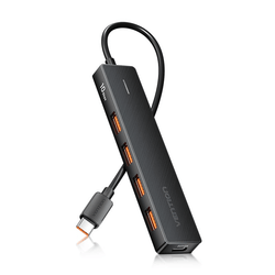 Vention 5-in-1 Gen 2 Hub with 4 USB 3.2 Ports for fast data transfer and device connectivity.