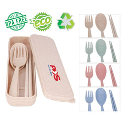 Organic Wheat Fiber Cutlery Set Corporate Gifts Singapore