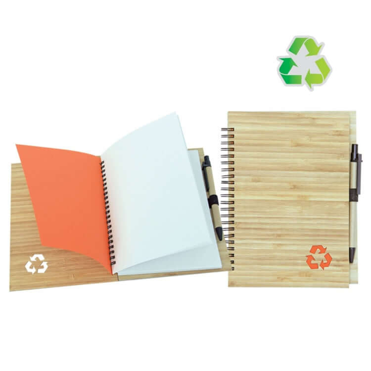 Bamboo Cover Notebook With Pen Corporate Gifts Singapore