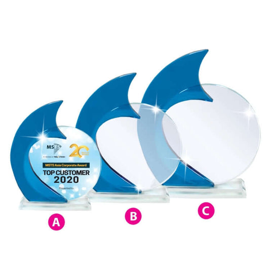 Wave Crystal Award Corporate Gifts Singapore