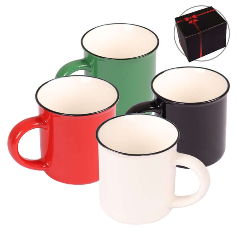 430ml Ceramic Mug with Black Rim Corporate Gifts Singapore