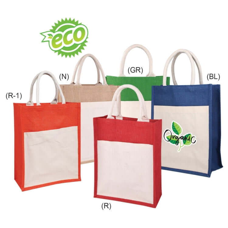 A4 Jute Bag with pocket Corporate Gifts Singapore