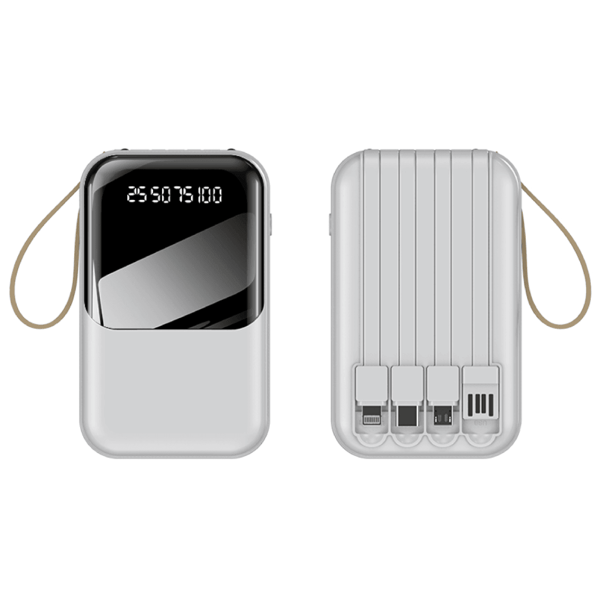 10000mAh Powerbank with 4 Detachable Cable - Giftmart.sg