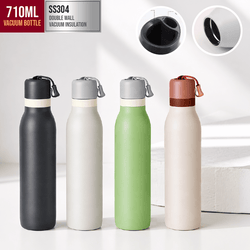 710ML SS304 Stainless Steel Vacuum Flask in four colors with double wall vacuum insulation.