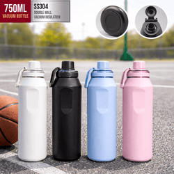 750ML SS304 Stainless Steel Vacuum Flask in four colors with advanced double wall vacuum insulation.