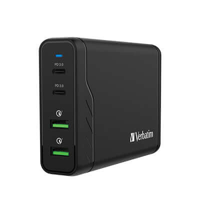 Verbatim 4 Port 100W PD & QC 3.0 USB Charger (AC Power Cord) Corporate Gifts Singapore