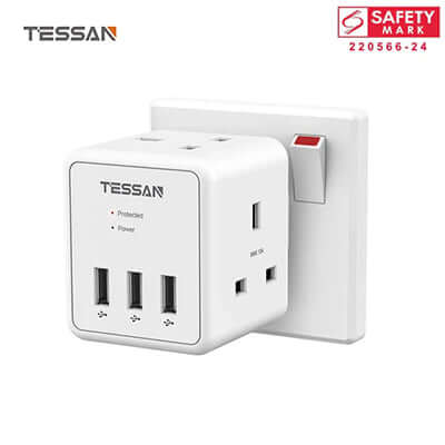 TESSAN 5 in 1 Cube Wall Plug Extension Corporate Gifts Singapore