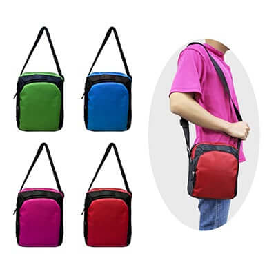 2 Tone Sling Pouch with 2 Zipper Compartments Corporate Gifts Singapore