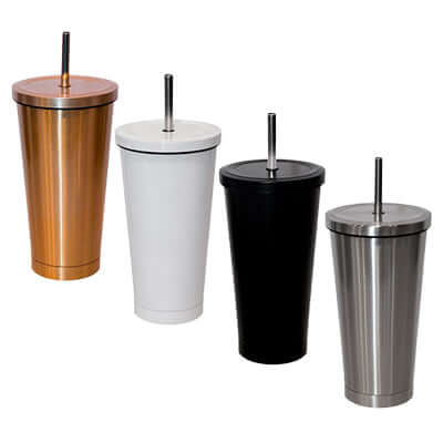 500ml Stainless Steel Tumbler with Straw Corporate Gifts Singapore