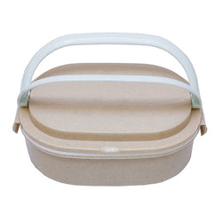 Oval Wheat Fiber Lunch Box with spoon Corporate Gifts Singapore