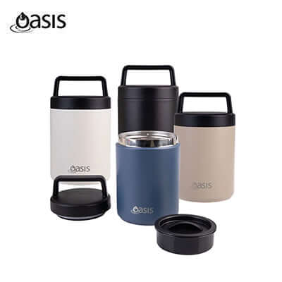 Oasis Stainless Steel Insulated Dual Compartment Food Flask with Handle 480ML Corporate Gifts Singapore