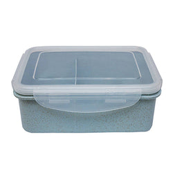 Eco Friendly Rectangle Wheat Straw Lunch Box with Compartment Corporate Gifts Singapore