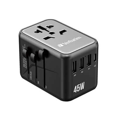 Verbatim 32123 5 Port 45W Universal Travel Adapter Corporate Gifts Singapore