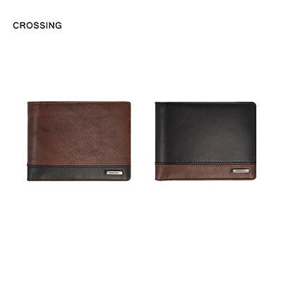 Crossing Antique Bi-fold Leather Wallet With Coin Pouch Corporate Gifts Singapore