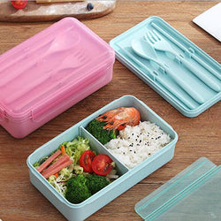 Eco Friendly Wheat Straw Lunch Box with 3pcs Cutlery Corporate Gifts Singapore