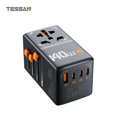 TESSAN 140W Universal Travel Adapter GaN Charger with USB-C & USB Ports Corporate Gifts Singapore