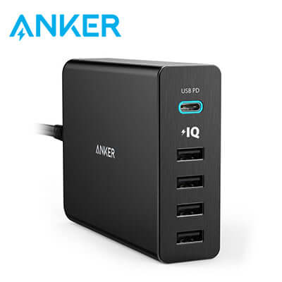 Anker PowerPort+ 5 Ports USB-C 60W With PowerIQ™ Charging Station Corporate Gifts Singapore