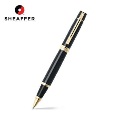 Sheaffer® 300 Glossy Black with Gold Trims Rollerball Pen