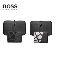 Hugo Boss Conference Folder A5 Craft in black and patterned designs, perfect corporate gift for professionals.