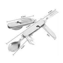 4 in 1 Multifunction Stainless Steel Foldable Travel Cutlery Corporate Gifts Singapore