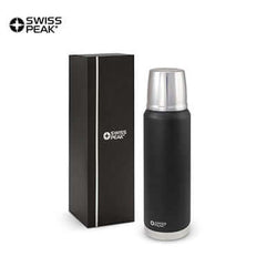 Swiss Peak Elite Copper Vacuum Flask in sleek packaging, perfect for corporate gifts in Singapore.