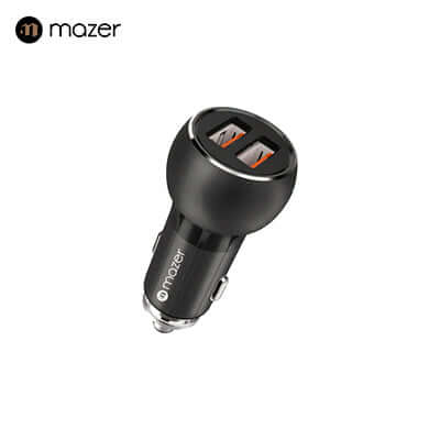 Mazer 36W Dual USB-A Car Charger Corporate Gifts Singapore