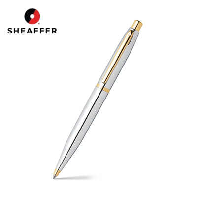 Sheaffer® VFM Polished Chrome with Gold Trims Ballpoint Pen Corporate Gifts Singapore