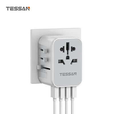 TESSAN Travel Adapter with 4 USB Ports Corporate Gifts Singapore