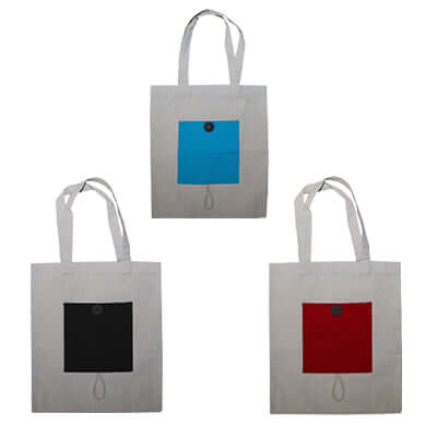 Foldable Cotton Bag with Button Corporate Gifts Singapore