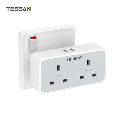 TESSAN Wall Socket Multi Plug Extension with 2 USB Port Corporate Gifts Singapore