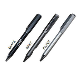 Metal Ballpoint Pen in black, grey, and silver colors showcasing sleek designs for corporate gifts.