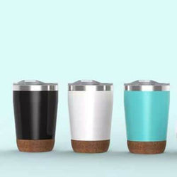 12oz Stainless Steel Vacuum Mug With Cork Base - Giftmart.sg