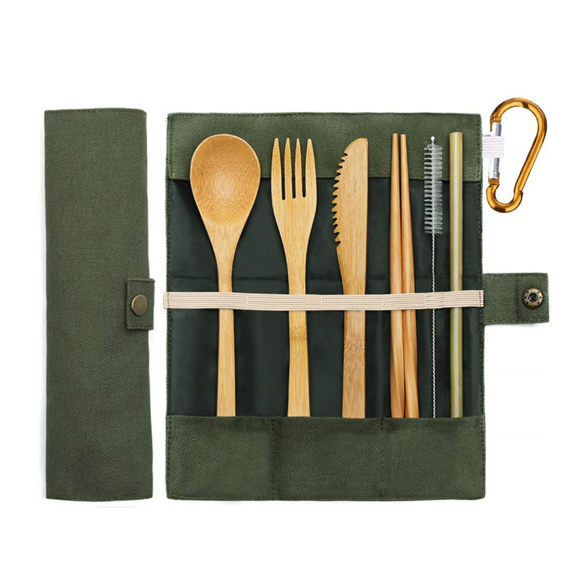 Eco-friendly 6 Pieces Bamboo Cutlery Set Corporate Gifts Singapore