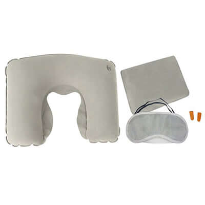 Travel Inflatable Neck Pillow, Eye Mask, Ear Plug, Pouch Set Corporate Gifts Singapore