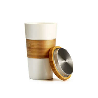 Eco Friendly Ceramic Mug with Bamboo Lid and Sleeve Corporate Gifts Singapore