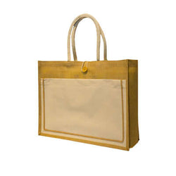 Laminated Jute Bag with Button Corporate Gifts Singapore