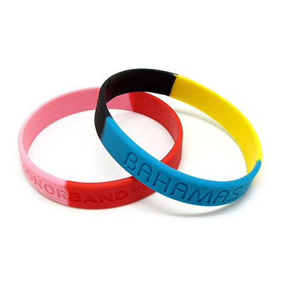Custom Segmented Colour Silicone Wristband Corporate Gifts Singapore