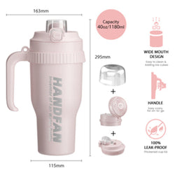 1.18L Stainless Steel Flask with Fan