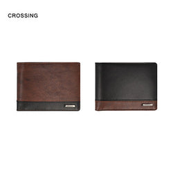 Crossing Antique Bi-fold Leather Wallet With Flap And Coin Pouch Corporate Gifts Singapore