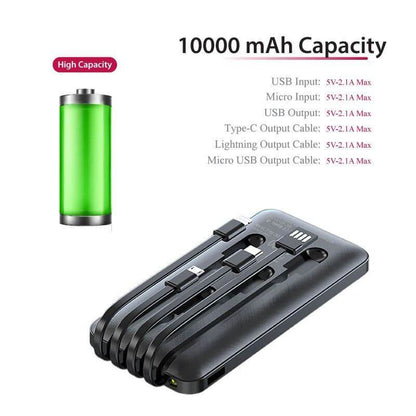 Power bank capacity illustration showing the unit beside a battery graphic