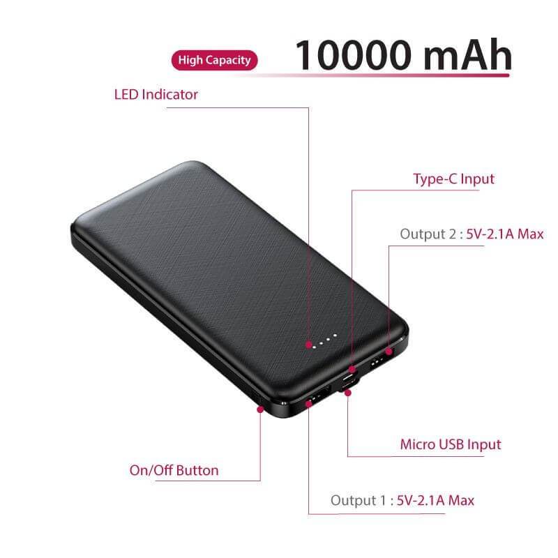 10000mAh Econpower Power Bank - Giftmart.sg